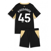 Camisa de Futebol Manchester City Abdukodir Khusanov #45 Equipamento Secundário Infantil 2026-27 Manga Curta (+ Calças curtas)